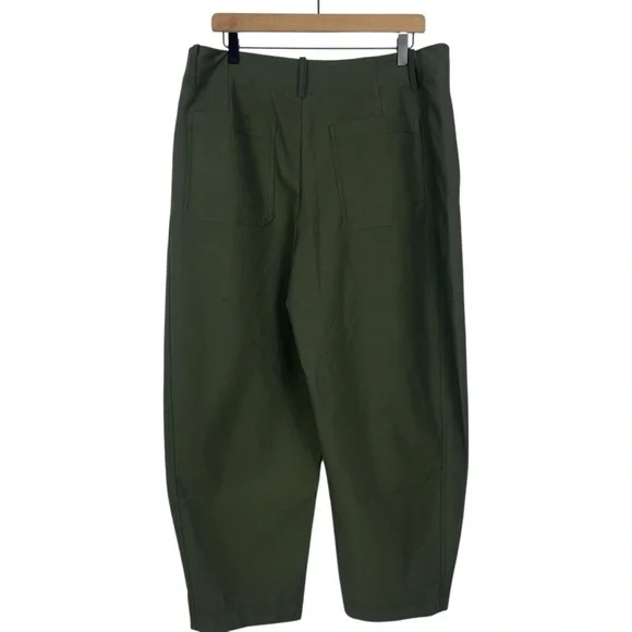 Athleta Skyline High Rise Barrel Leg Pant Aspen Olive Size 16 - Picture 7 of 11